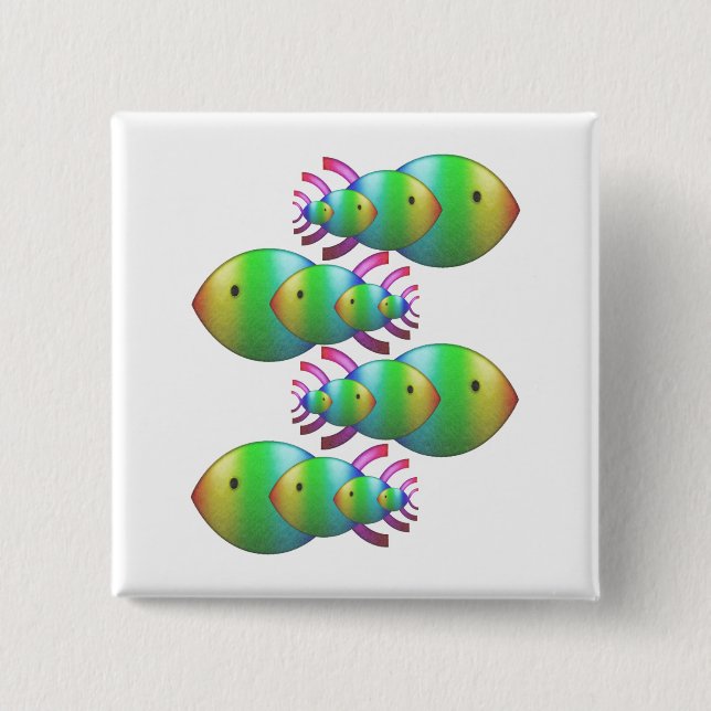 Kristna fisksymbolfamiljer knapp (Framsida)