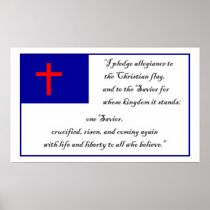 Kristna Fkag och löfte till den kristna flagga Poster
