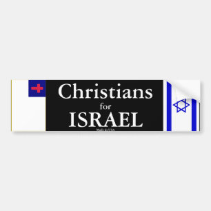 Kristna för ISRAEL Bumper Sticker Bildekal