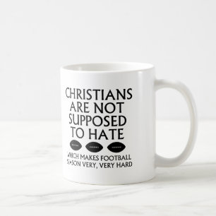Kristna Förväntas Inte Hata Fotboll Kaffemugg