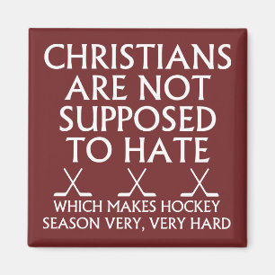 Kristna Förväntas Inte Hata Hockey Magnet