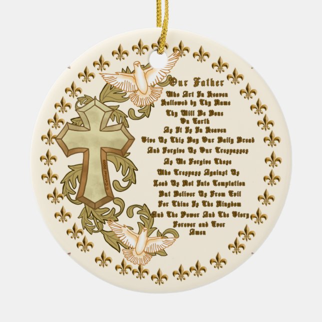Kristna Herrens bön ornament (Framsidan)