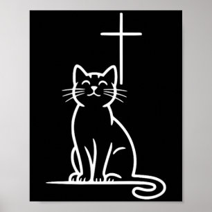 Kristna huskatter älskar Jesus Var glada Poster