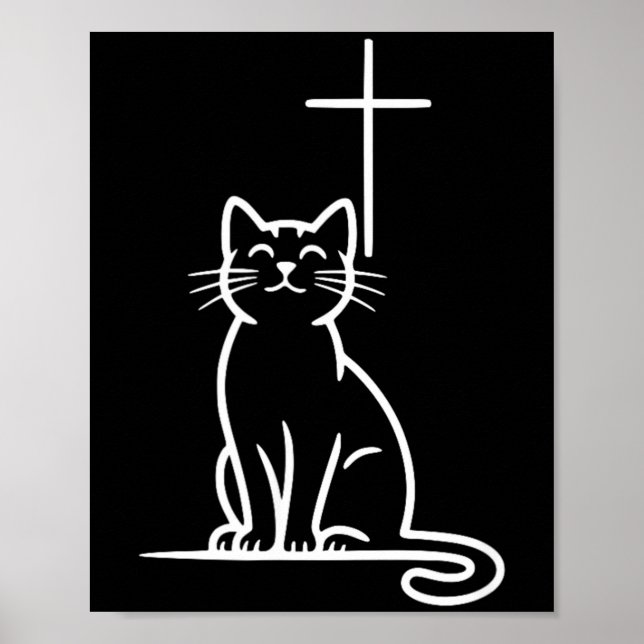 Kristna huskatter älskar Jesus Var glada Poster (Framsidan)