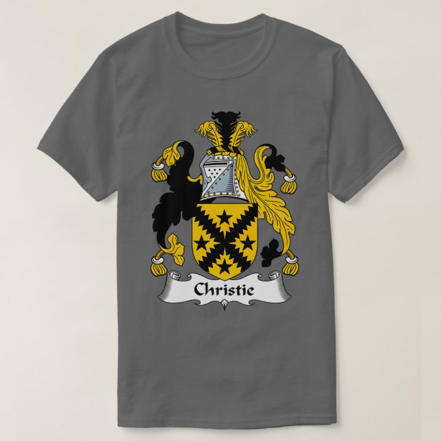 Kristna Jackar Arm Christie Family Crest T Shirt (Design framsida)