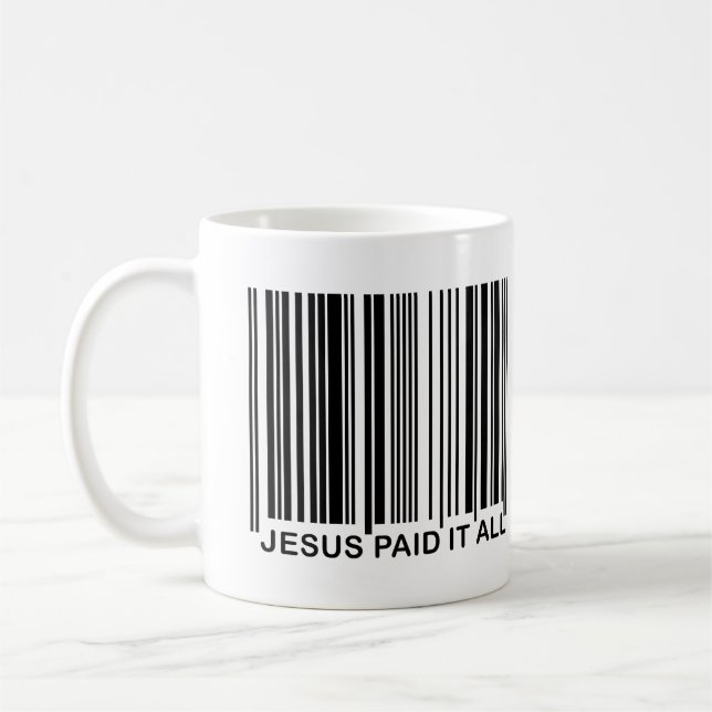 Kristna Jesus betalade det som all räddningpub Kaffemugg (Vänster)