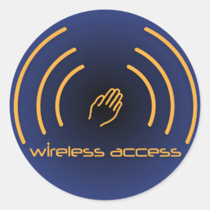 Kristna klistermärken: Trådlösa Access (bön) Runt Klistermärke
