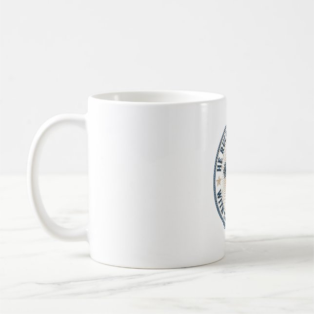 Kristna Kors Han Regerar Världen Kaffemugg (Vänster)