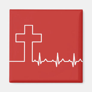 Kristna Kors Hjärtslag Liv EKG ECG Magnet
