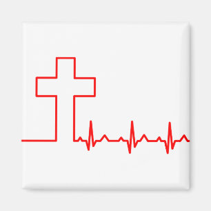 Kristna Kors Hjärtslag Liv EKG ECG Magnet