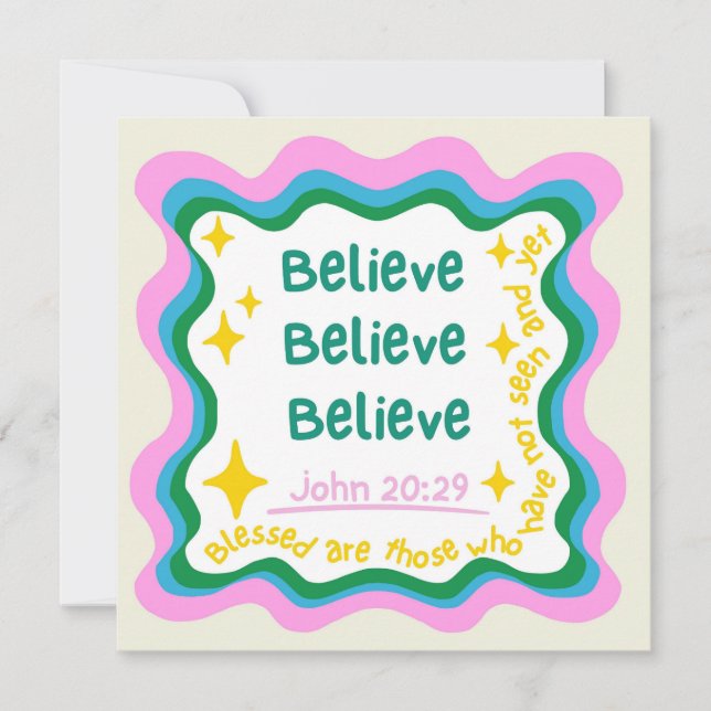 Kristna kort Tro på högen uppmuntran (Framsida)