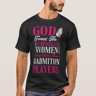 Kristna Kvinnliga Badmintonspelare För Badminton T Shirt