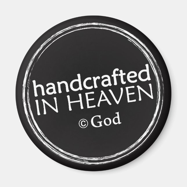 Kristna magnet: Handgjorda i himlen Magnet (Framsidan)