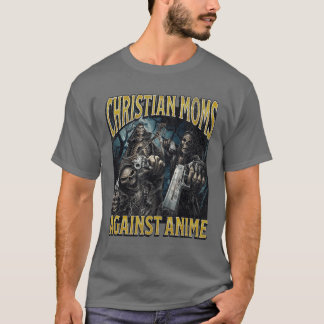 Kristna mammor mot anime rolig hård skelett M T Shirt