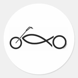 Kristna motorcykelkläder och tillbehör runt klistermärke