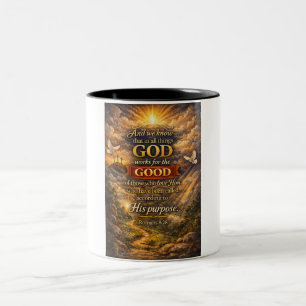 Kristna romarna 8:28 Bibelvers Kaffemugg
