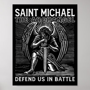 Kristna Sankt Mikael Katolska Sankt försvar oss ja Poster