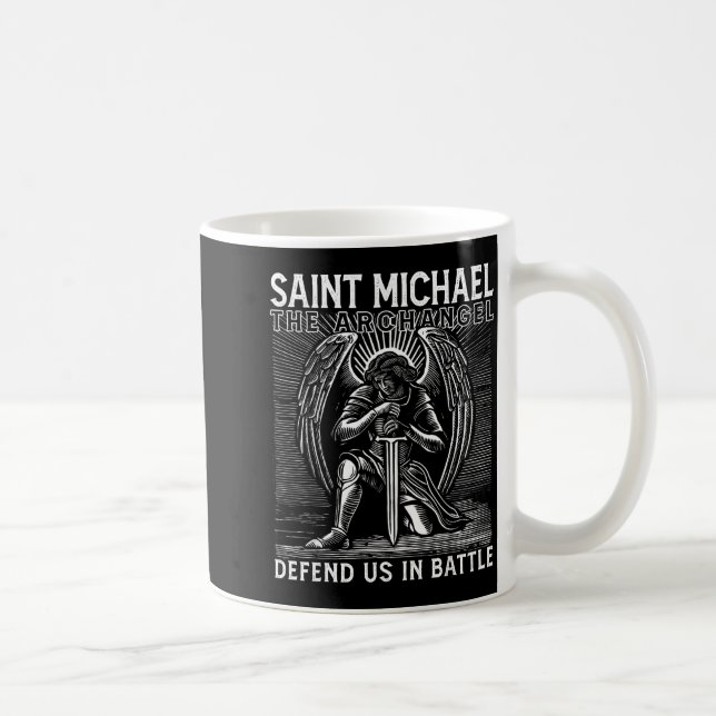 Kristna Sankt Mikael Katolska Sankt Skydda Oss I Kaffemugg (Höger)