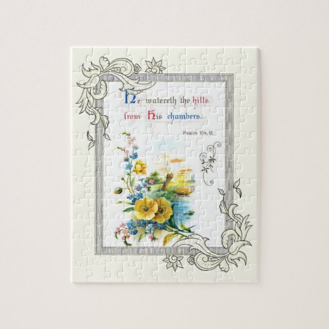 Kristna scripture- och sötblommor pussel (Vertikal)