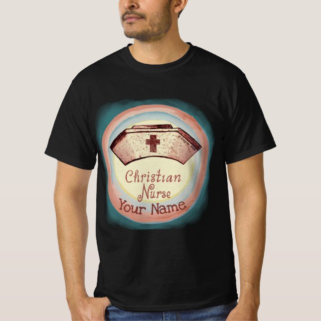 Kristna sjuksköterskeklipp t shirt (Framsida)