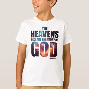 Kristna skapelse: Heavens Deklarate Glory of GOD T Shirt
