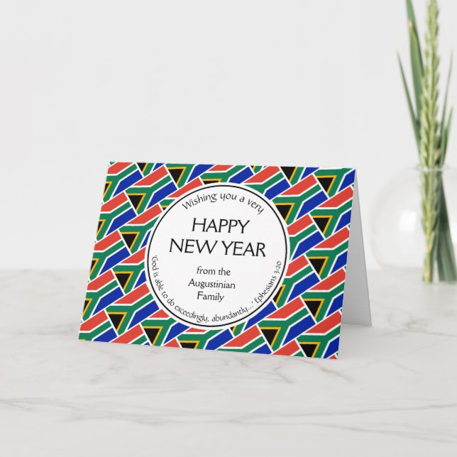Kristna SÖDRA AFRIKA Gott nytt år Helgkort (Framsida)