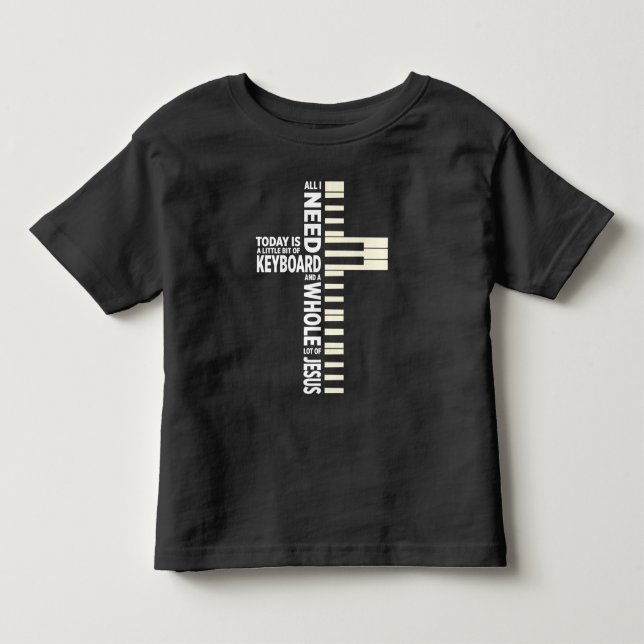 Kristna Tangentbord-musikern Jesus Älskare Band T Shirt (Framsida)