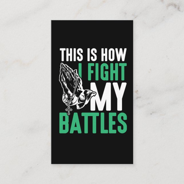 Kristna trogen slåss mot min bondböna visitkort (Framsida)