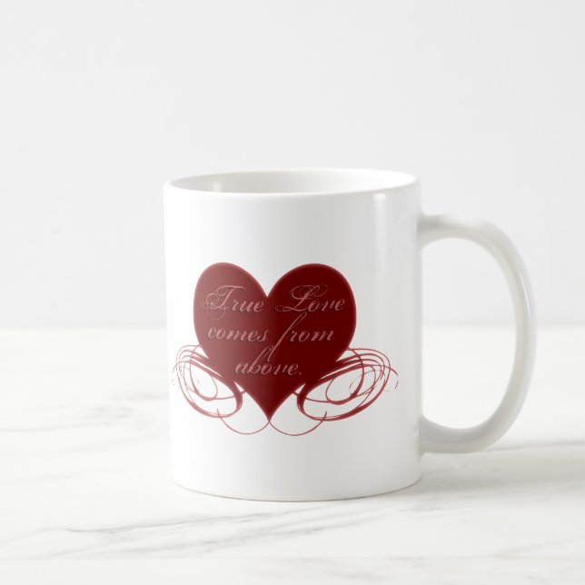 Kristna valentin dagkort, utslagsplatser & gåvor kaffemugg (Höger)