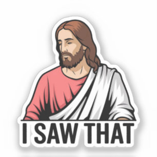 Kristne Jesus ser på dig, Jesus Jag Såg Det Klistermärken