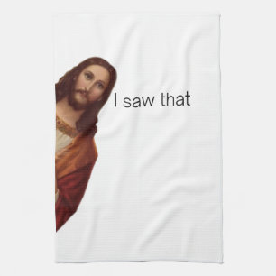 Kristne Jesus ser på dig, Jesus Jag Såg Det Kökshandduk