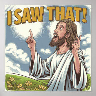 Kristne Jesus ser på dig, Jesus Jag Såg Det Poster