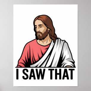 Kristne Jesus ser på dig, Jesus Jag Såg Det Poster