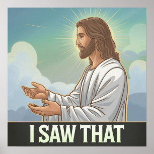 Kristne Jesus ser på dig, Jesus Jag Såg Det Poster