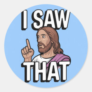 Kristne Jesus ser på dig, Jesus Jag Såg Det Runt Klistermärke