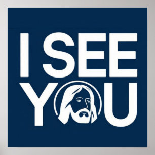Kristne Jesus ser på dig, Jesus jag ser dig Poster