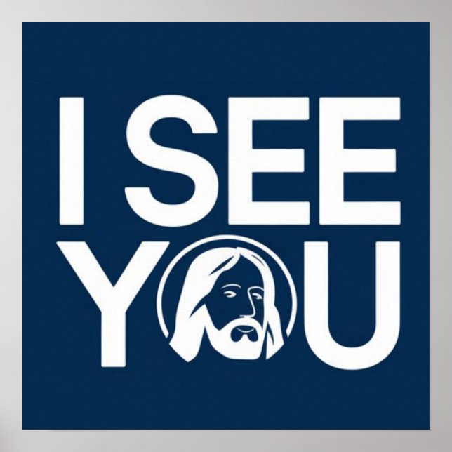 Kristne Jesus ser på dig, Jesus jag ser dig Poster (Framsidan)