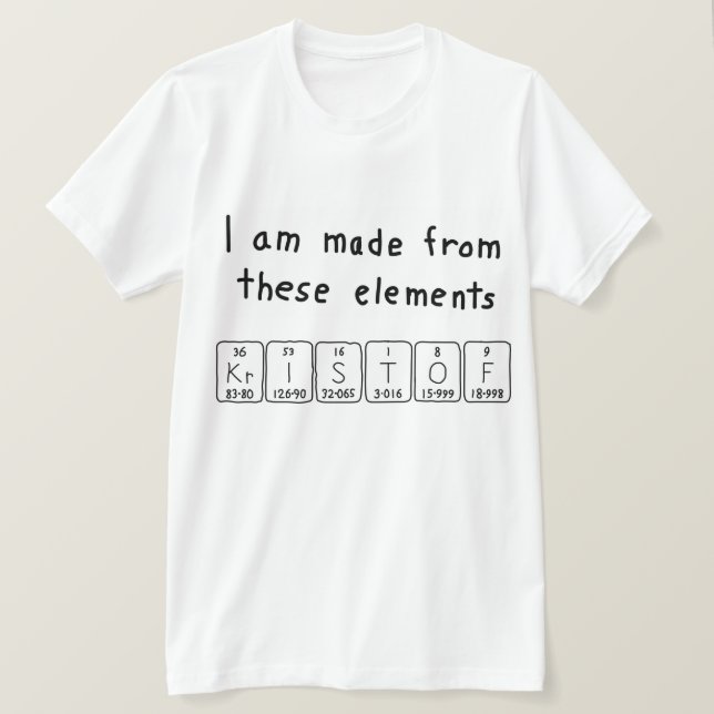 Kristof Periodisk skjorta bord namn T Shirt (Design framsida)