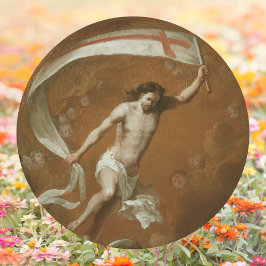Kristolkkatolska Jesus Kristus i Påsk Runt Klistermärke