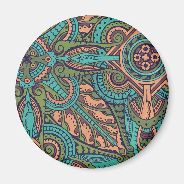 Kristopher dresser för art nouveau abstrakt mönste magnet (Framsidan)