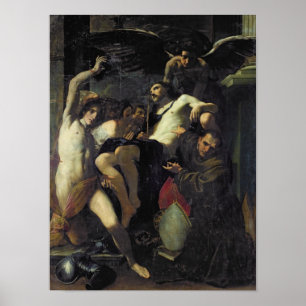 Kristus adopterad av Änglar, Saint Sebastian Poster