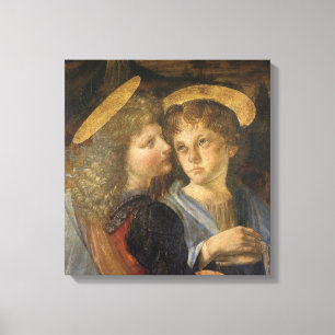 Kristus Änglar baptism av Leonardo da Vinci Canvastryck