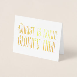 Kristus är Born Glorify religiösa Nativitet Folierat Kort