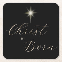 Kristus är Born Religiösa Modern svart jul