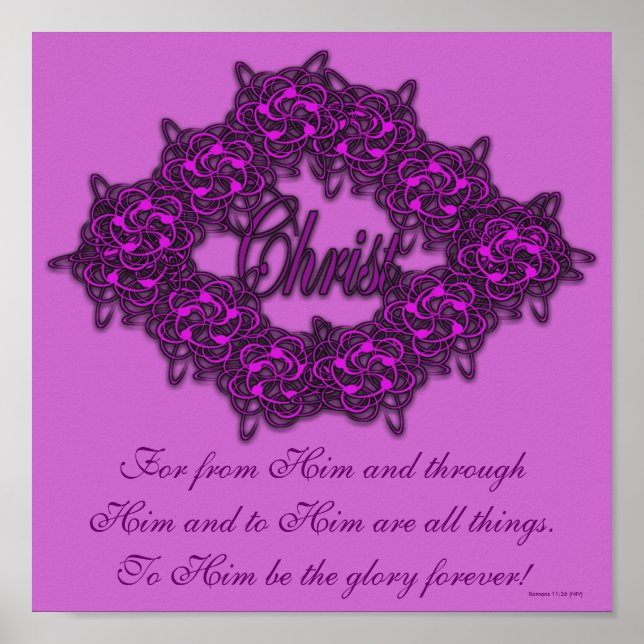 Kristus är centrum - Mode Rosa Poster (Framsidan)