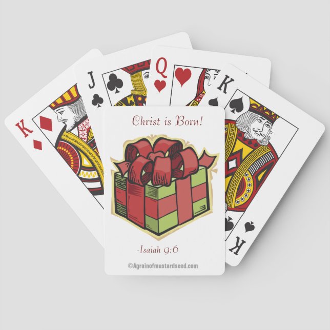 Kristus är född casinokort (Baksidan)