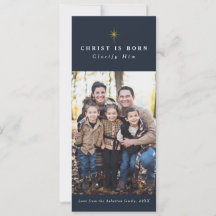 Kristus är född religiösa Julfotkort