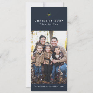 Kristus är född religiösa Julfotkort Julkort