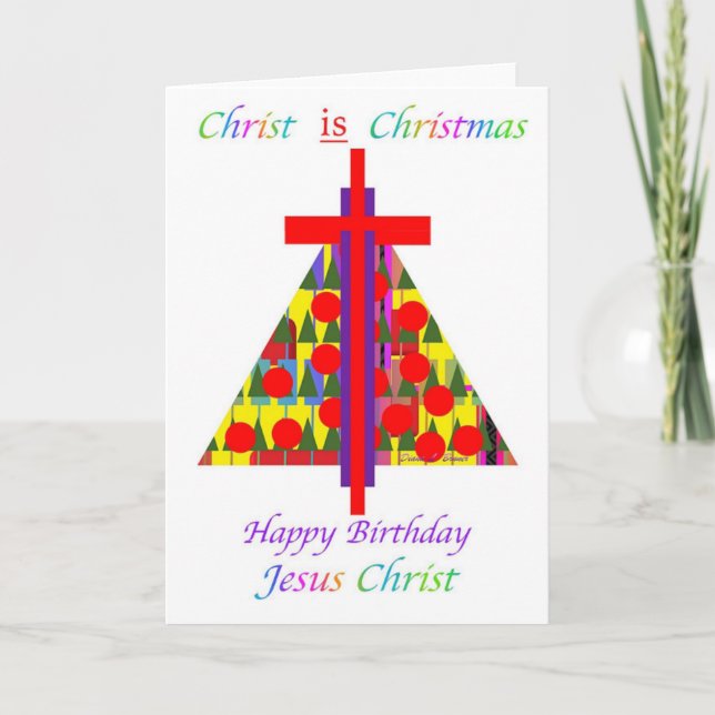Kristus är jul, Grattis på födelsedagen Jesus Kris Kort (Framsida)