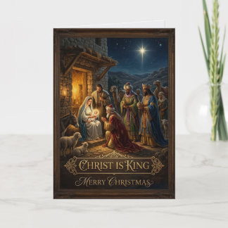 Kristus är Konung Julkatolsk jul Kort